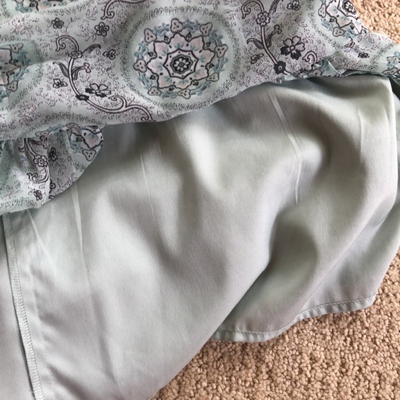 Loft sea green sleeveless dress with lace detail - Picture 12 of 16